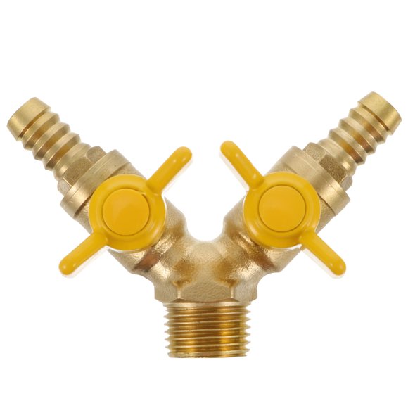 WHAMVOX 1Pcs Three-Way Ball Valve Brass Color For General Users In Pneumatic Systems