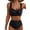 Black with White Dots, variant on Womens Swimsuits U-Wire Cutout 2 Piece Bikini Set High Waisted Floral Print Summer Beach Swim Bathing Suits