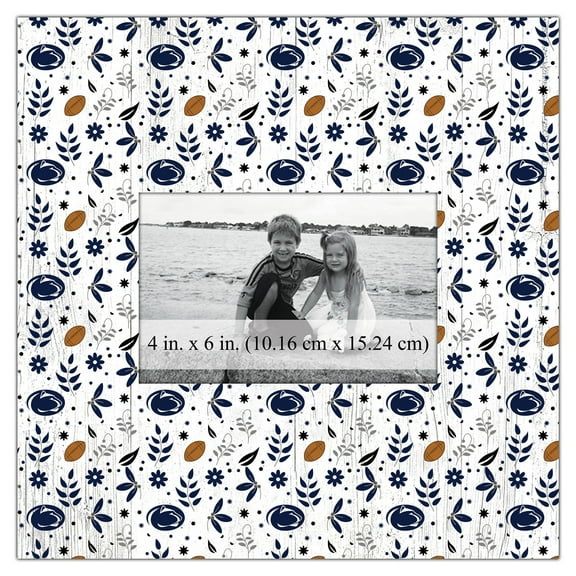 Penn State Nittany Lions 10'' x 10'' Floral Pattern Frame