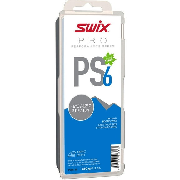 PS6 Swix Ski Snowboard Glide Wax 180g - (PS06-18)