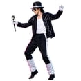thumbnail image 6 of yoplnin Mens Dance Star Outfit 𝗖ostume Set 80s 90s Disco Party Stage Shirt with Sequin Jacket, Pants, Hat Party, 6 of 7