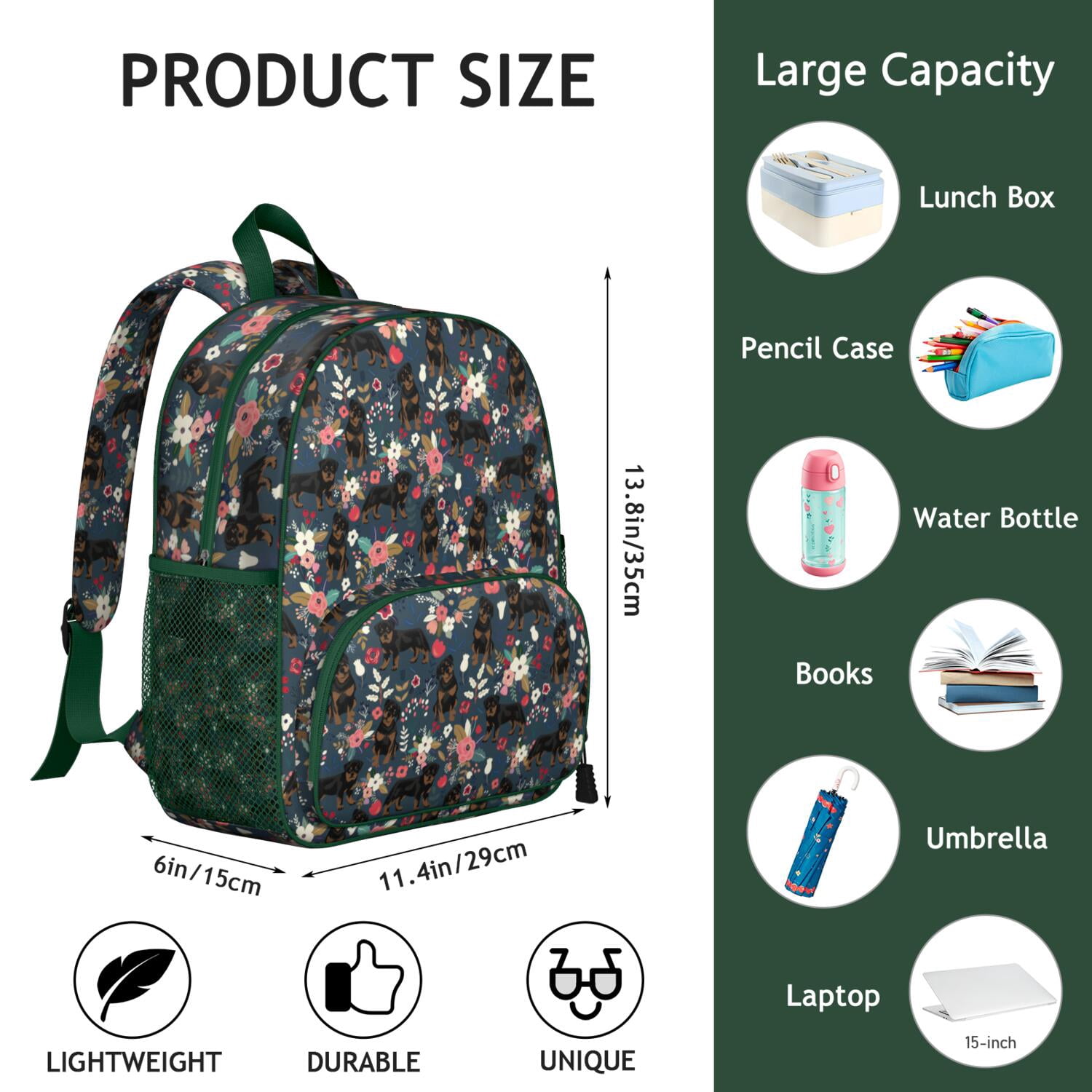 Nordic Boho Bohemian Ethnic Tribal Artistic Natural Floral Daypack