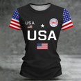 thumbnail image 2 of MEICHEN Women's Summer Cotton Retro 4th of July Tops Short Sleeve 250th Anniversary Usa Graphic Tees Patriotic Blouses Round Neck T Shirts, 2 of 4