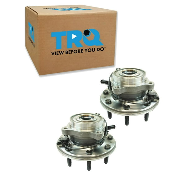TRQ Front Wheel Bearing & Hub Assembly Set of 2 Pair for Chevy GMC 2500 3500 BHA53840 Fits select: 2011-2019 CHEVROLET SILVERADO, 2011-2019 GMC SIERRA