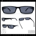 thumbnail image 4 of SA106 Narrow Rectangular Classic Plastic Pimp Mens Sunglasses All Black, 4 of 9