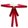 thumbnail image 1 of 1 UNID PREMIUM COLOR PURE Lazo de lazo Pretty Faux Pearl Bow Pie ​​Lazo Uniforme de lazo, 1 of 5