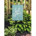 thumbnail image 2 of JSDART Blue Letter Brush Lettering Composition Phrase Hello Summer Text Tropical Garden Flag Decorative Flag House Banner 28x40 inch, 2 of 2