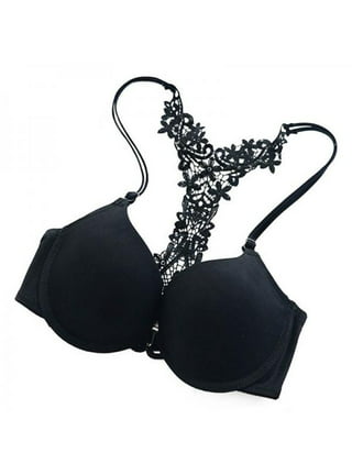 MarinaVida Women's Sheer Lace Push Up Bra Underwear Deep V Brassiere  Lingerie 