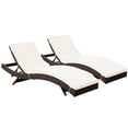 thumbnail image 1 of Modway Chaise de Patio Extérieure Peer, Ensemble de 2, Brun Blanc, 1 of 2