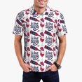 thumbnail image 1 of Fotbe Red Wine Glass Bottle Camiseta Polo de Golf para Hombre con Estampado – Camisa Deportiva Transpirable con Cuello Abotonado-X-Large, 1 of 6