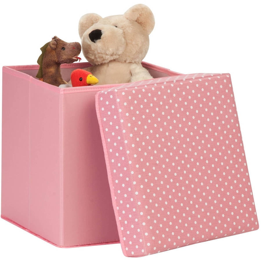 Honey Can Do Folding Padded Storage Cube with Lid, Multicolor