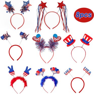 24Pcs 4th Of July Party Favors Set, Patriotic Head Boppers