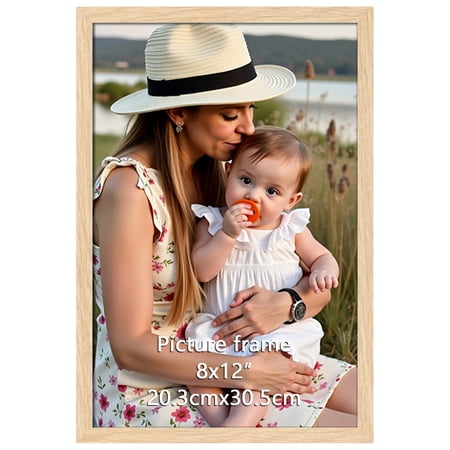 8x12 Picture Frame, Brown 8 by 12 Photo Frame for Wall Gallery Display, Single