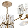 thumbnail image 5 of LNC Modern Drum Chandelier Crystal 3-Light Gold Island Pendant with Glass Shade for Living Room, 5 of 6