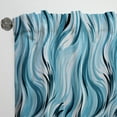 thumbnail image 3 of Designart "Zebra Rhythms In Blue" Abstract Curtain Panels, 3 of 6