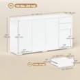 thumbnail image 3 of HOMCOM Kitchen Sideboard with Push-Open Drawers and Storage Cabinets, 3 of 10