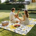 thumbnail image 4 of Yellow Flowers Outdoor Rug for Patio/Deck/Porch, Non-Slip Large Area Rug 4 x 6 Ft, Farmhouse Watercolor Florals Grey Leaves Indoor Outdoor Rugs Washable Area Rugs, Camping Rug Carpet Runner, 4 of 8