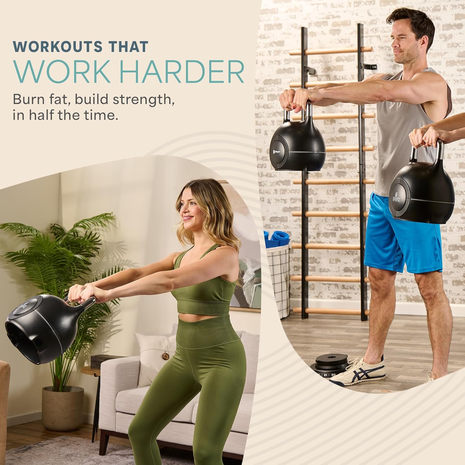 LifePro Adjustable Kettlebell – 7-in-1 Rep Adjustable Kettle Bell Adjustable Weight Set for Men & Women – Compact Home & Gym Strength Training Kettlebells