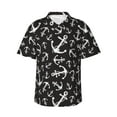 thumbnail image 1 of Fotbe Anchor Camisa Hawaiana para Hombre Unisex – Camisa Casual de Verano con Botones de Manga Corta de Algodón y Lino,Medium, 1 of 7