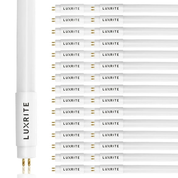 Luxrite 30-Pack 4FT T5 LED Tube Lights 24W=54W 3500K Natural White Ballast and Ballast Bypass Compatible Damp Rated