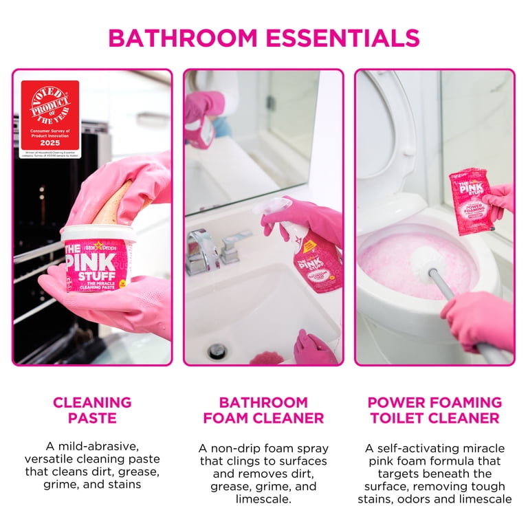 ショッキングピンク様 Clean art 洗顔、化粧水、乳液3個セット The Pink Stuff Bathroom Essential Bundle (1 Cleaning Paste, 1