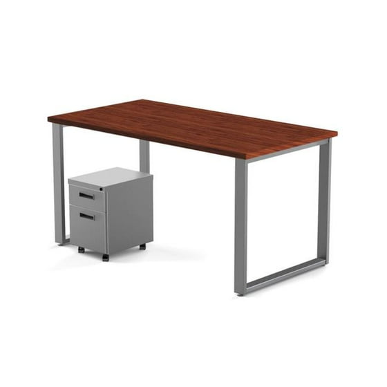 Marvel Aire Arty009wybk 48 X 24 In Desk Mobile Pedestal Windsor Mahogany Laminate Black Finish