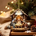 thumbnail image 6 of Yeciiwht Nativity Scene Christmas Ornament – Acrylic Hanging Decoration for Tree, Home & Holiday Gift, 6 of 6
