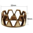 thumbnail image 2 of Womens Coffee Brown Ring Anillo Cafe Para Mujer Stainless Steel with Epoxy in Champagne Frosinone, 2 of 4