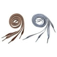 thumbnail image 1 of 2Pairs Wide Flat Brown Velvet Shoelaces for Durable Everyday Use, 1 of 8