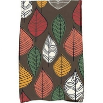 Simply Daisy 18" x 30" Autumn Leaves Floral Print Kitchen Towel