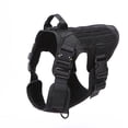 thumbnail image 3 of Arnés táctico para perros con asa, chaleco militar sin tirones, arnés para perros de trabajo ajustable ancho, hebillas de metal, negro, XL BRI  Rojo Verde, 3 of 5
