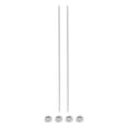 thumbnail image 1 of 2Pack M3 x 250mm Fully Threaded Rod with 4 Pack Hex Nuts, 1.25mm Thread Pitch 304 Stainless Steel, 1 of 6