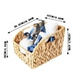 thumbnail image 3 of UJMNHYGT Wicker Basket with Handles 10.04x8.66x7.47 Inch, Handwoven Storage Basket for Pantry Organizer, Trapezoid Decorative Water Hyacinth Basket for Shelves Home Natural, 3 of 6