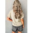 thumbnail image 3 of FOLUNSI V-Neck Apricot Tee: Summer Essential, Flattering Fit!, 3 of 8