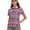 Tropical American Flag, variant on Garronmavis Golf Shirt Women Quarter Zip Short Sleeve Tennis Shirts Collared Shirts Casual Sports Workout Tops Womens Flag Golf Shirt, Tropical American Flag, Size XS