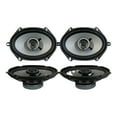 thumbnail image 2 of Crunch CS5768CX 250W 2-Way Full Range Coaxial Car Audio 5x7" 6x8" Speakers Pair Bundle, 2 of 5
