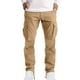 thumbnail image 1 of Pantalones cargo para hombre, de longitud completa, lisos, informales, con múltiples bolsillos, para exteriores, rectos, para fitness, 1 of 6