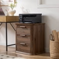thumbnail image 6 of Wooden Nightstands 22" Wide Fluted Nightstand with Charging Station, Modern End Table for Living Room, Bedroom, Home Office, Wood 3 Drawer Dresser, Large Bedside Tables, Curved Profile Design,Bedsid, 6 of 11