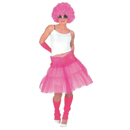 Fun Express - Material Girl Skirt Pink Adult for Halloween - Apparel Accessories - Costume Accessories - Costume Props - Halloween - 1