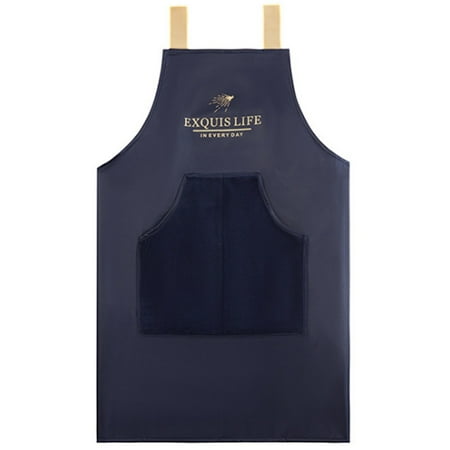 

Household Kitchen Waterproof and Oil-Proof Hand-Wiping Apron Cooking Apron Jacket Coverall B