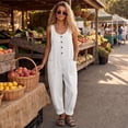 thumbnail image 6 of Dwralegc Jeans Overalls for Woman Loose Adjustable Strap Denim Bib Overall Jeans Wide Leg Baggy Overalls Vintage Jumpsuit White M, 6 of 7