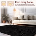 thumbnail image 2 of ODIKA 4' x 6' Machine Washable Non-Slip Area Rug, Abstract Wave High Traffic Rug, Black, 303512, 2 of 7