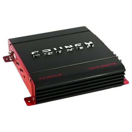 Crunch PX-1000.2 2 Channel 1000W Class A/B Car Audio Amplifier, Bridgeable Stereo Amp