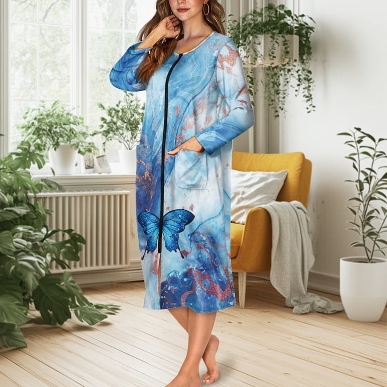 ladies novelty dressing gown Ladies Christmas Pattern Xmas Themed Robe Novelty Dressing Gown Hooded UK New