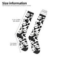 thumbnail image 5 of Daiia Sports Socks Seamless Pattern Cute Panda Printed Novelty Crew Socks for Men Women Knee High Socks Cotton Socks Soft & Breathable Support Unisex Socks, 5 of 9