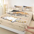 thumbnail image 4 of jejeloiu 3D Cartoon Cat Full Size Sheets Kids,Cute Kitten Print Bed Sheets,4-Piece, 4 of 6