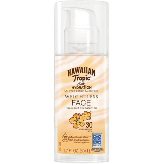 4 Pack - Hawaiian Tropic Silk Hydration Face Lotion Sunscreen SPF 30 1.7 oz