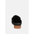 thumbnail image 5 of KRIZIA Chunky Chain Suede Slip On Mules in Black, 5 of 8