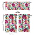 thumbnail image 6 of Kitchen Curtains and Valance Set 36 Inch Tier Pioneer Colorful Floral 3 Pieces Set Dining Room Small Curtain Drapes Cafe Curtains Valance for Home Decor Rod Pocket, 6 of 6