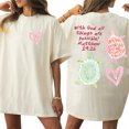 thumbnail image 4 of With God All Things Are Possible Matthew Christian Graphic Casual T-Shirt for Men and Women, 4 of 6